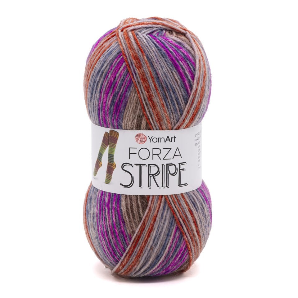 YARNART FORZA STRIPE - EBRULİ ÖRGÜ İPİ EBRULİ - 2802