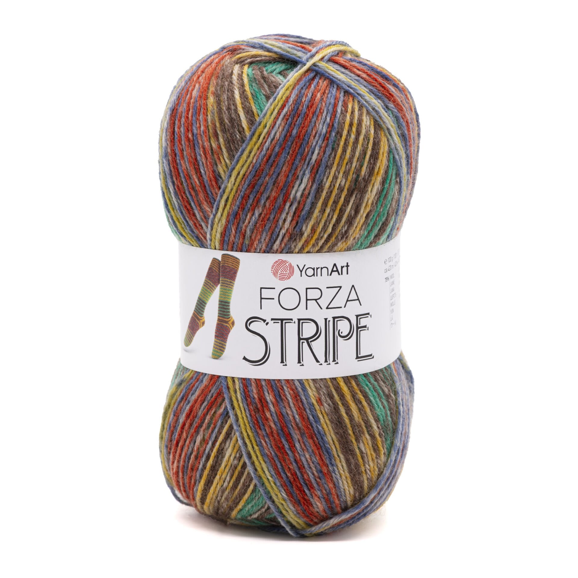 YARNART FORZA STRIPE - EBRULİ ÖRGÜ İPİ EBRULİ - 2803