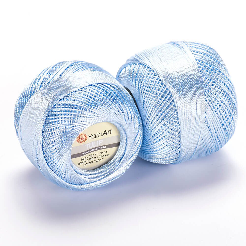 YARNART TULIP - IŞILTILI DANTEL İPİ BEBE MAVİSİ - 407