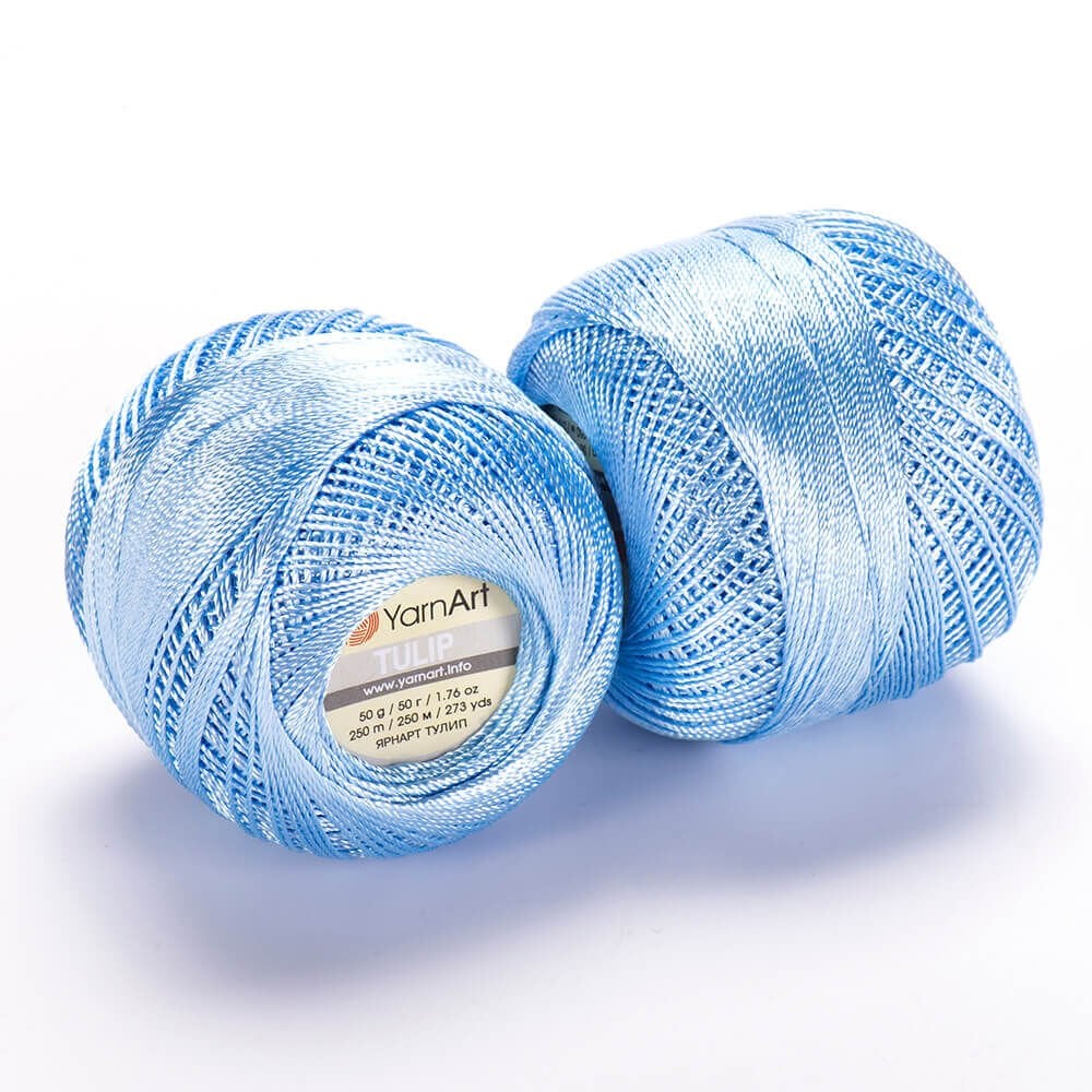 YARNART TULIP - IŞILTILI DANTEL İPİ AÇIK MAVİ - 408