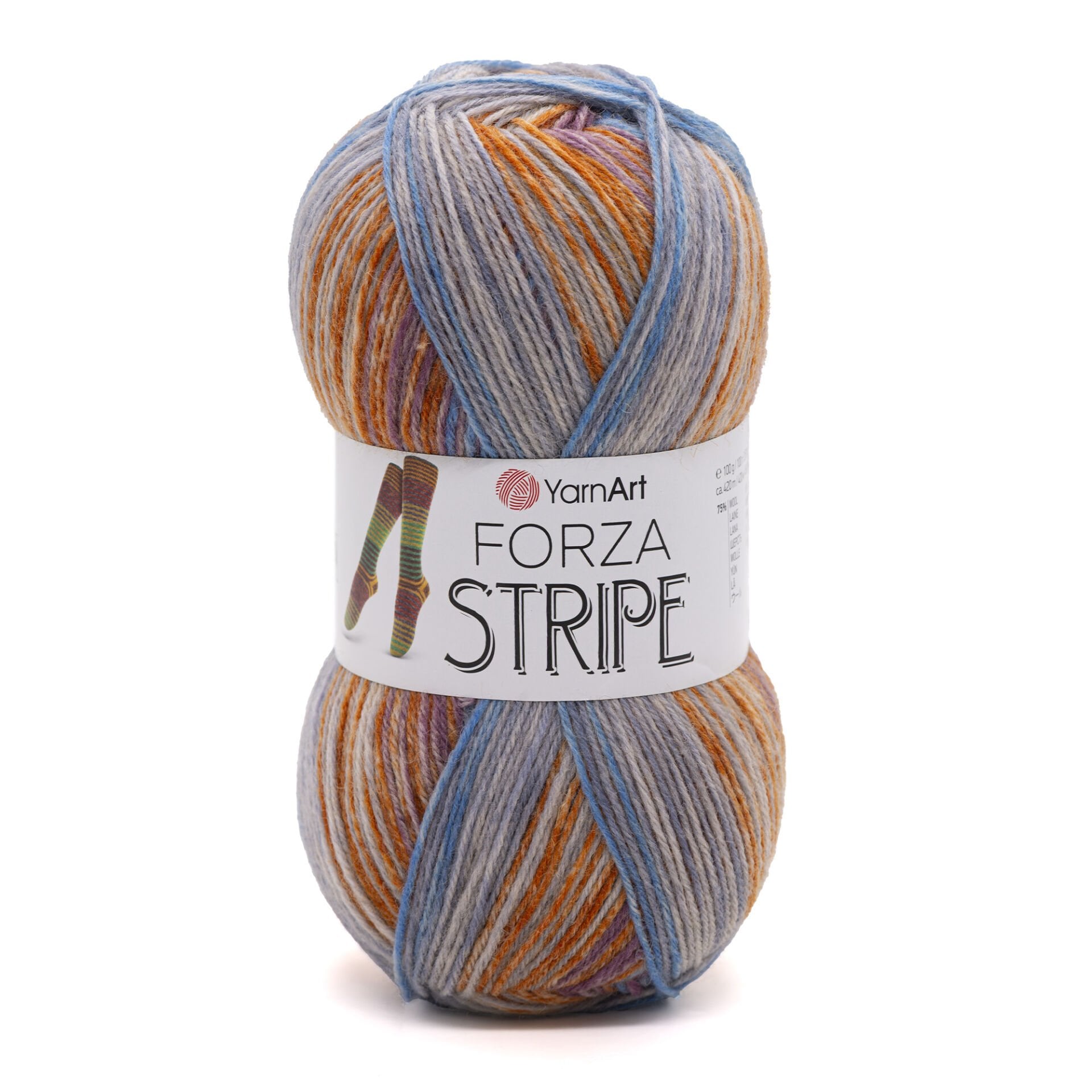 YARNART FORZA STRIPE - EBRULİ ÖRGÜ İPİ EBRULİ - 2805