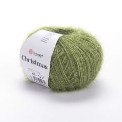 YARNART CHRISTMAS - IŞILTILI EL ÖRGÜ İPİ YEŞİL - 43