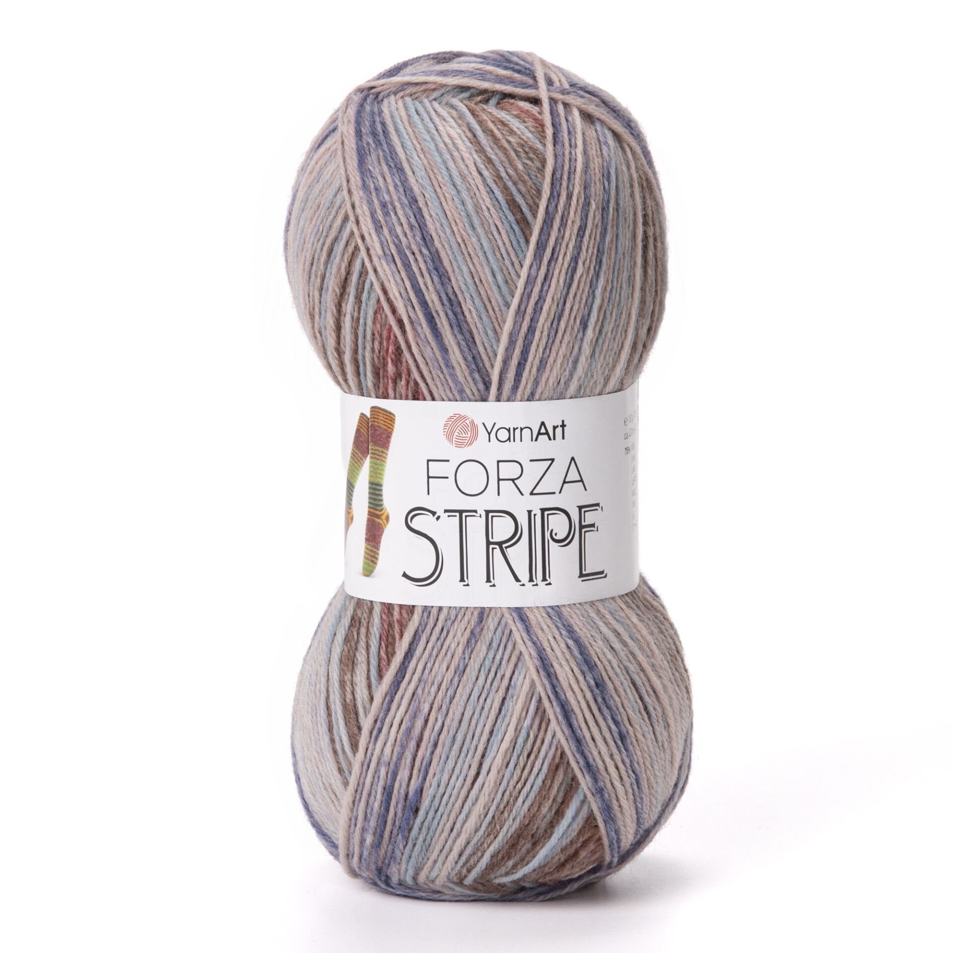 YARNART FORZA STRIPE - EBRULİ ÖRGÜ İPİ EBRULİ - 2806