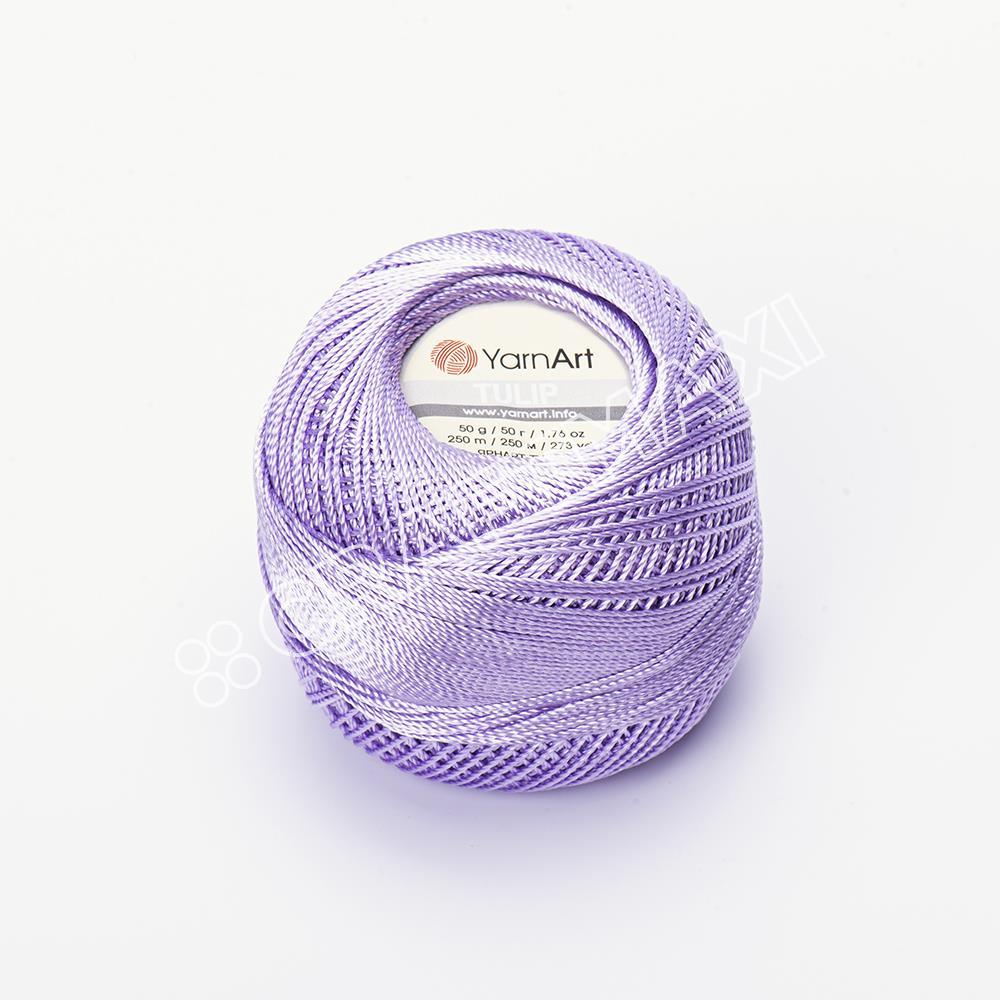 YARNART TULIP - IŞILTILI DANTEL İPİ LİLA - 413