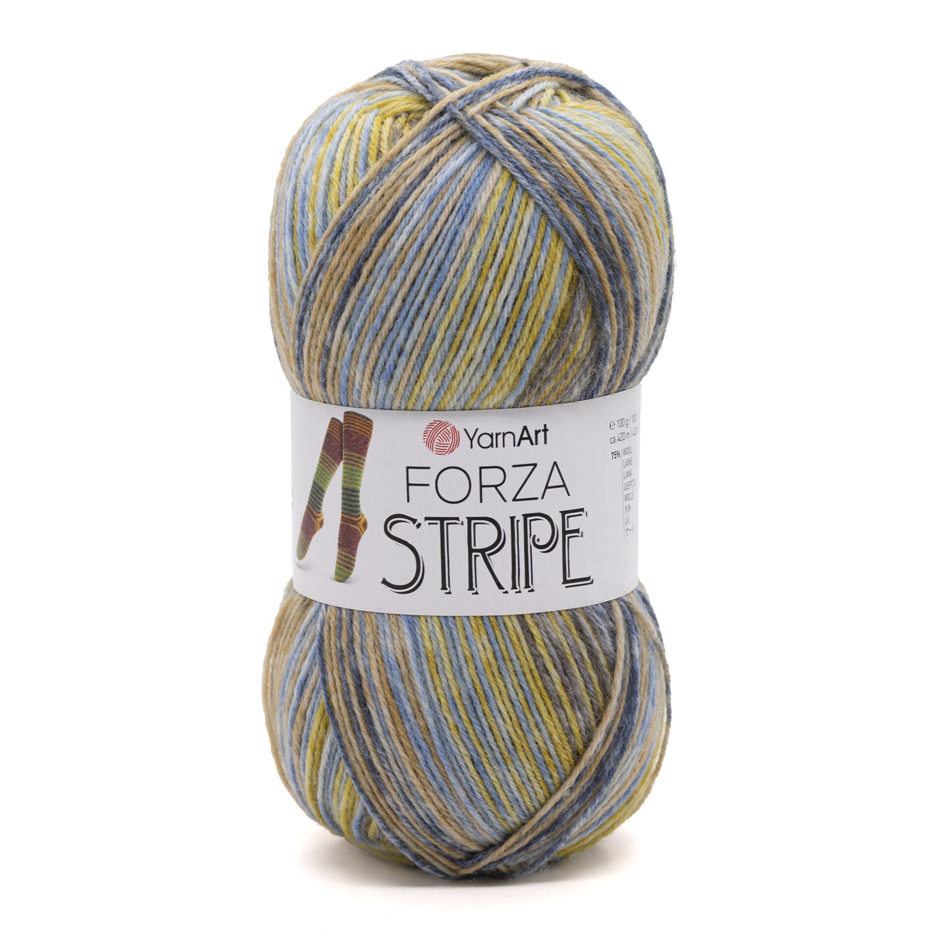 YARNART FORZA STRIPE - EBRULİ ÖRGÜ İPİ EBRULİ - 2807