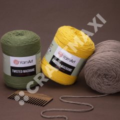 YARNART TWISTED MACRAME - MAKROME EL ÖRGÜ İPİ AÇIK KAHVERENGİ - 768
