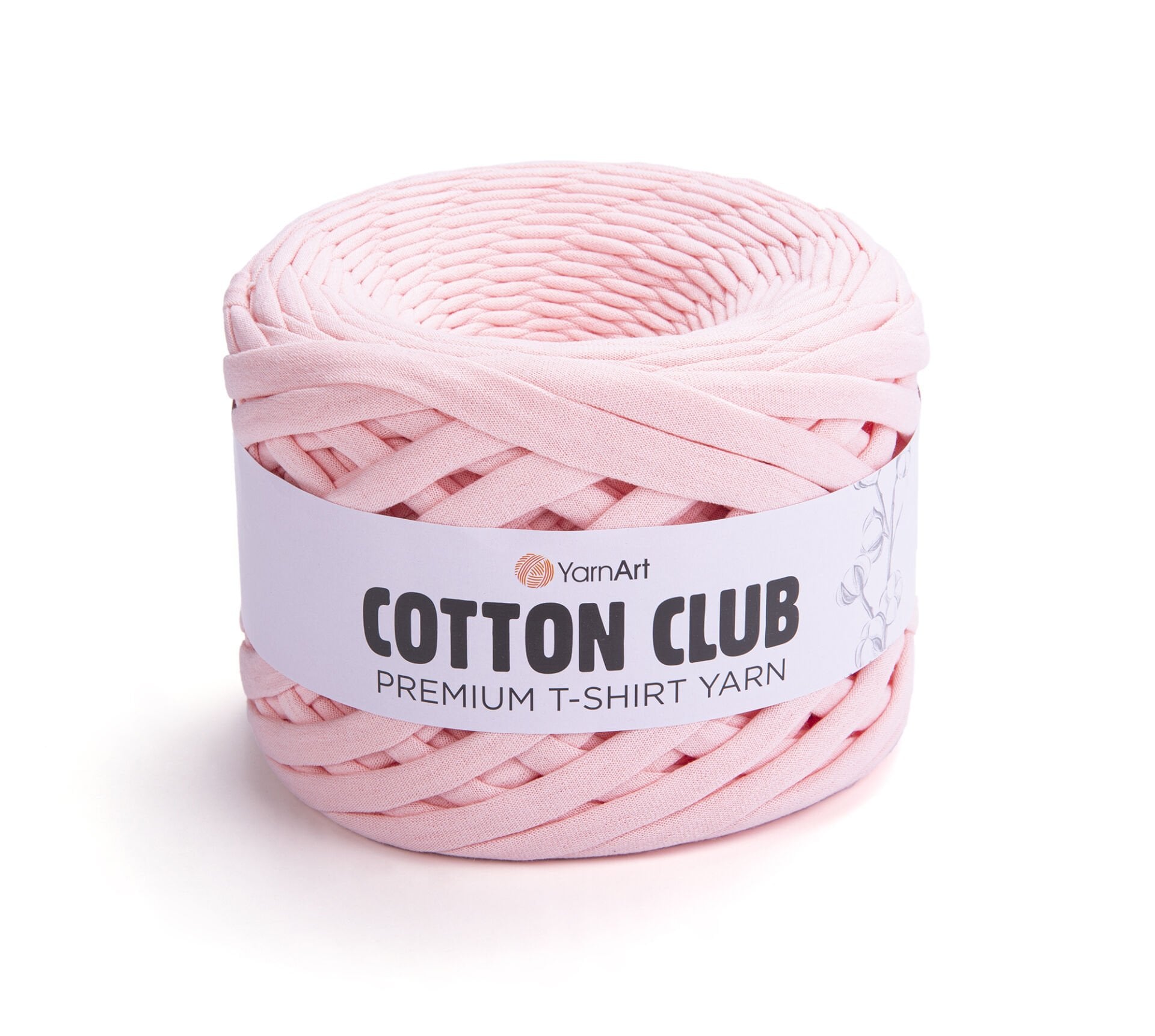 YARNART COTTON CLUB - PENYE KUMAŞ EL ÖRGÜ İPİ BEBEK PEMBESİ - 7347