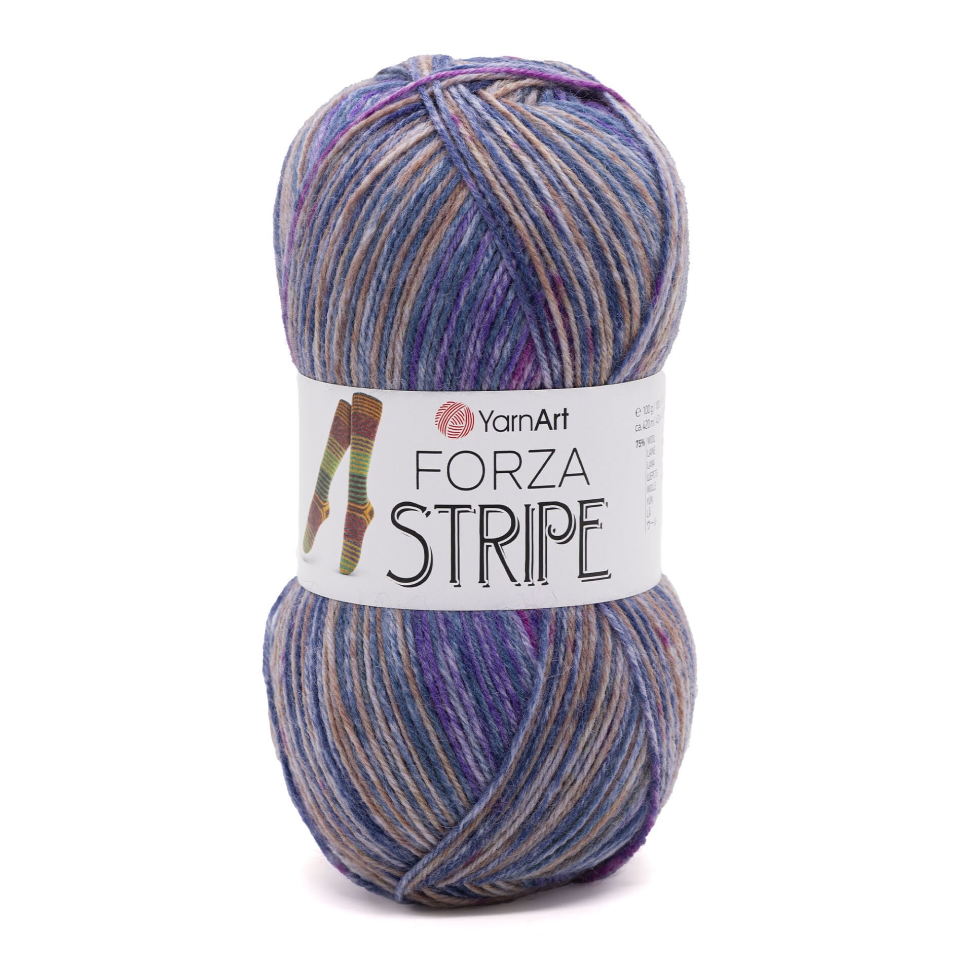 YARNART FORZA STRIPE - EBRULİ ÖRGÜ İPİ EBRULİ - 2809