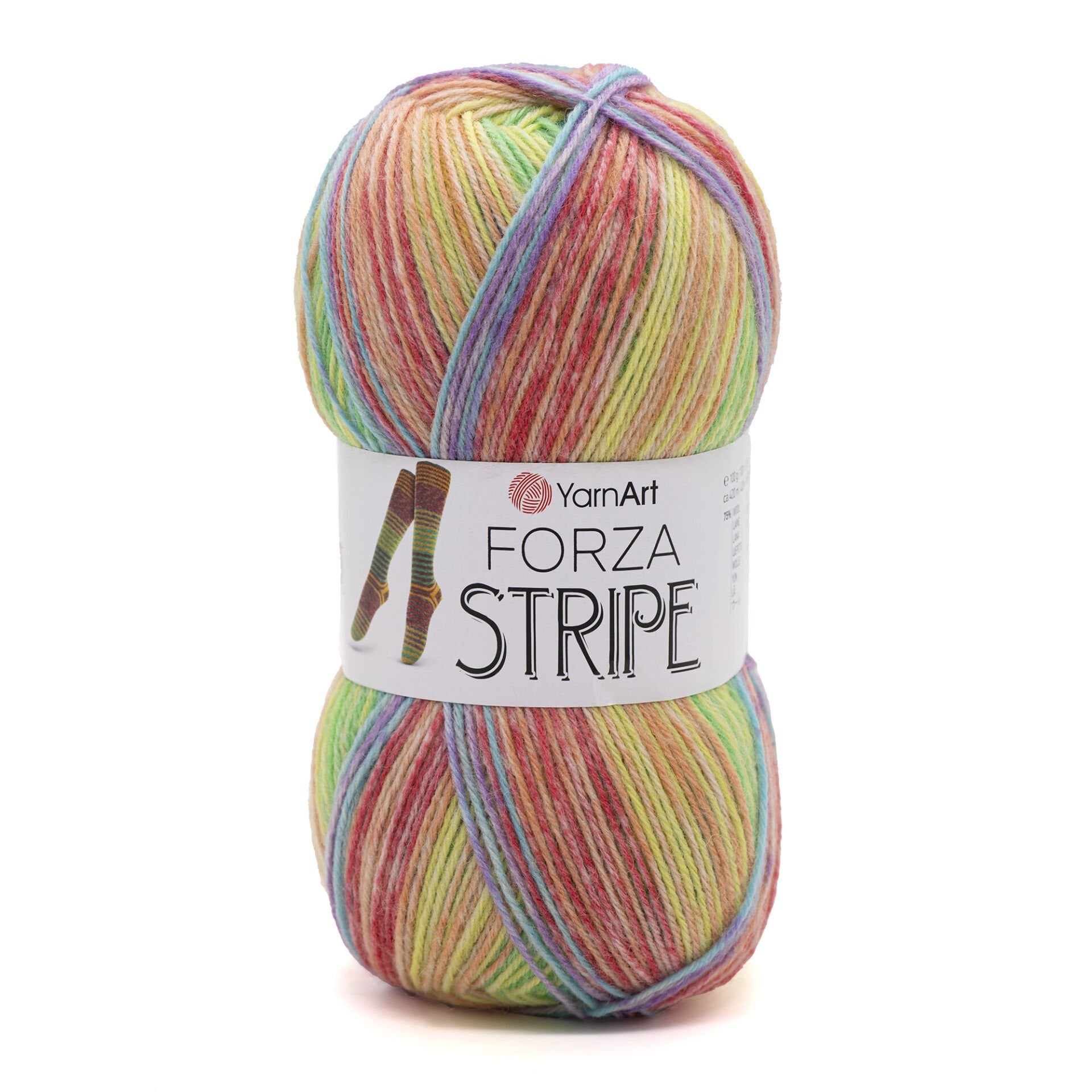 YARNART FORZA STRIPE - EBRULİ ÖRGÜ İPİ EBRULİ - 2810