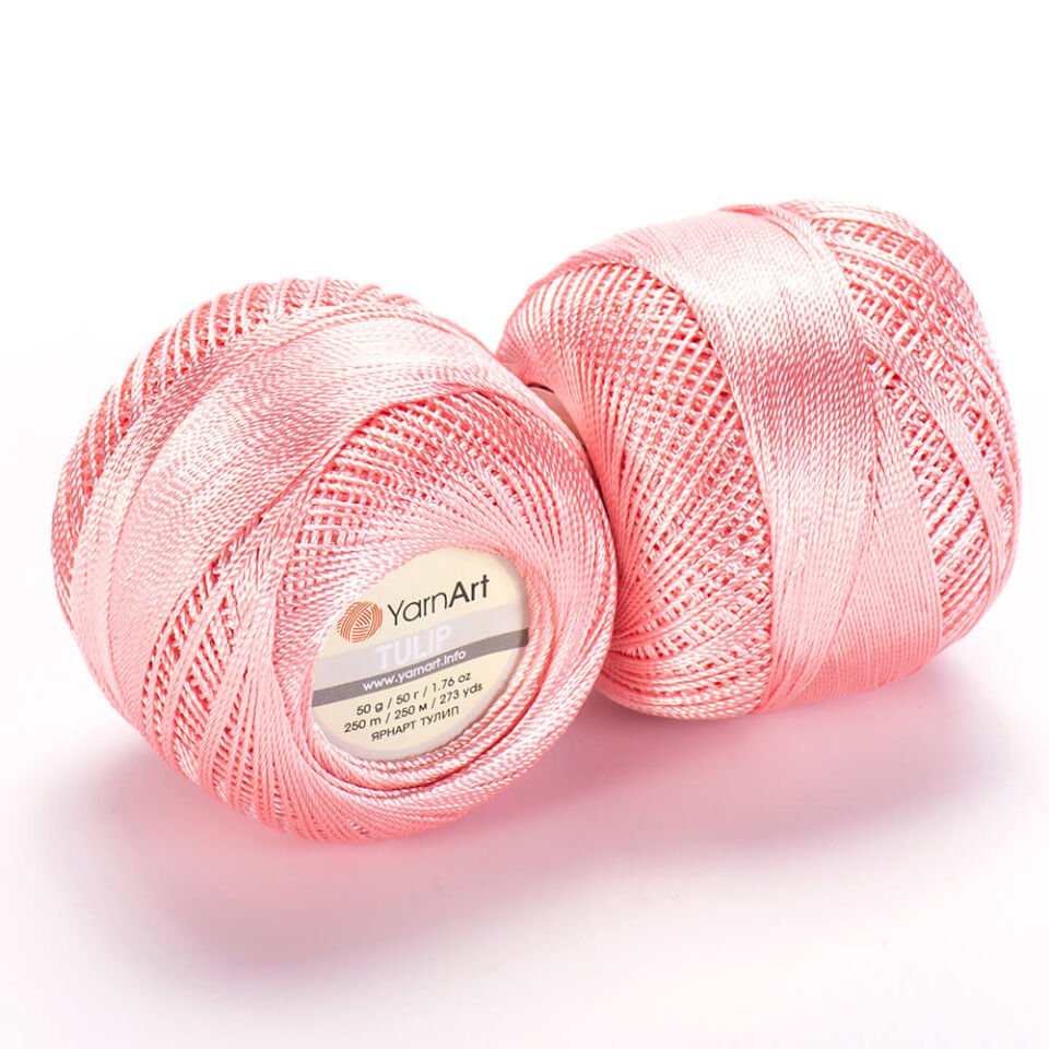 YARNART TULIP - IŞILTILI DANTEL İPİ SOMON - 418