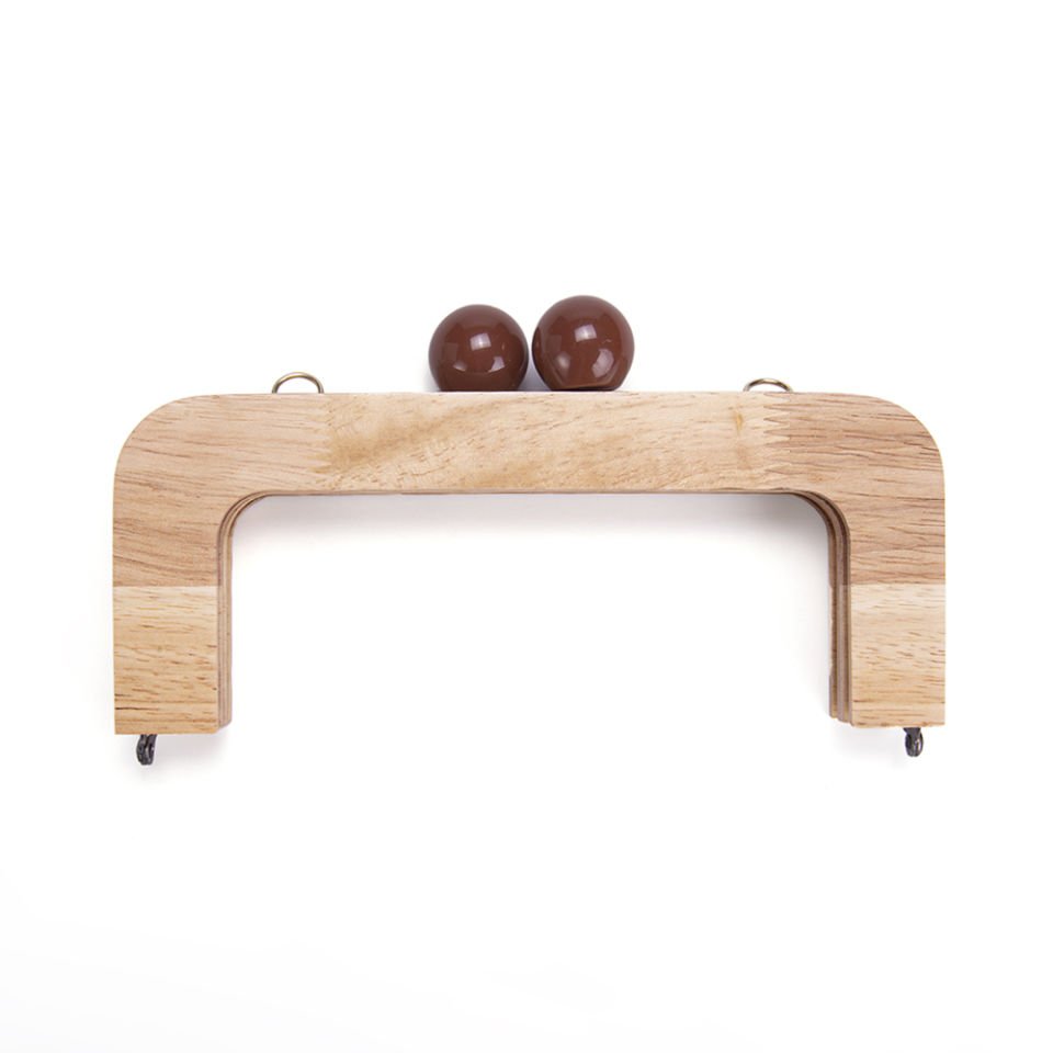 DİKDÖRTGEN BONCUKLU MIKNATISLI BURS 20 CM AHŞAP