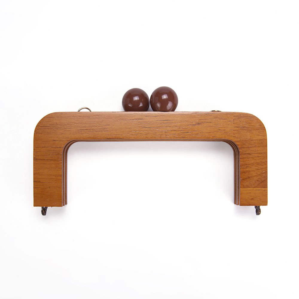 DİKDÖRTGEN BONCUKLU MIKNATISLI BURS 20 CM CEVİZ