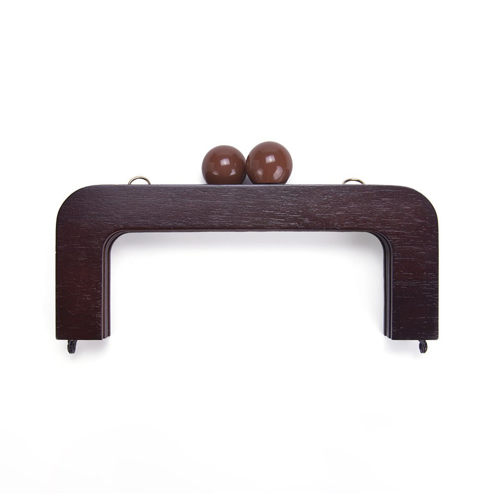 DİKDÖRTGEN BONCUKLU MIKNATISLI BURS 20 CM KAHVERENGİ