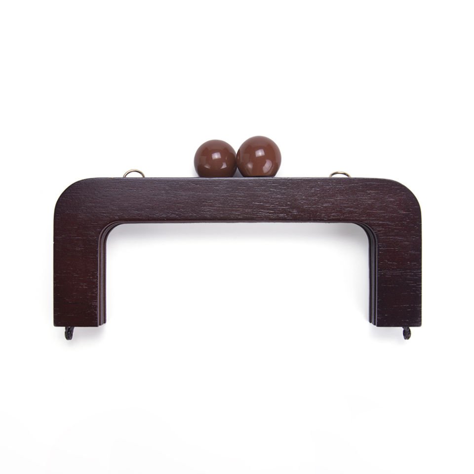 DİKDÖRTGEN BONCUKLU MIKNATISLI BURS 20 CM KAHVERENGİ