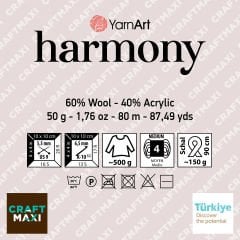 YARNART HARMONY - EBRULİ EL ÖRGÜ İPİ EBRULİ - A6