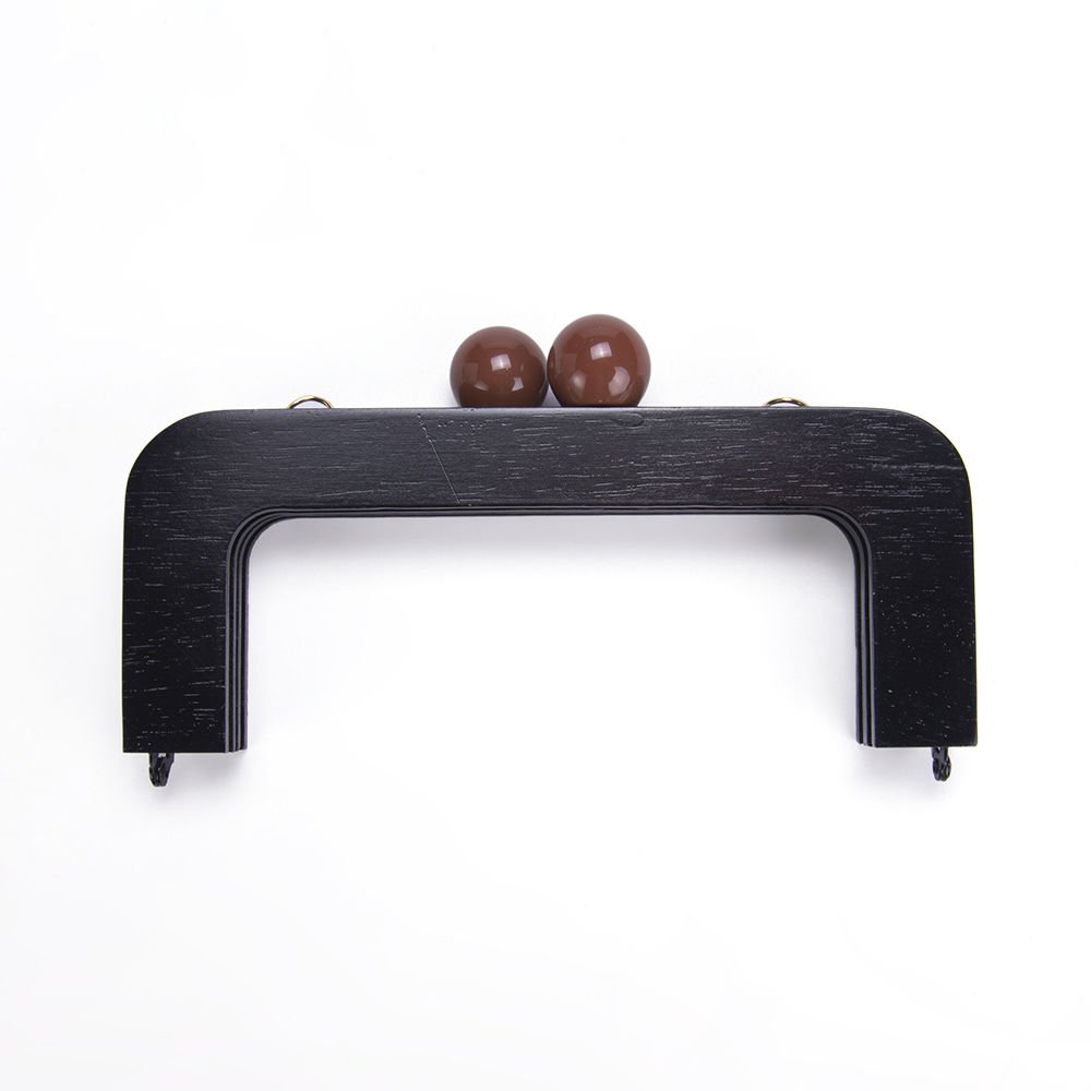 DİKDÖRTGEN BONCUKLU MIKNATISLI BURS 20 CM SİYAH