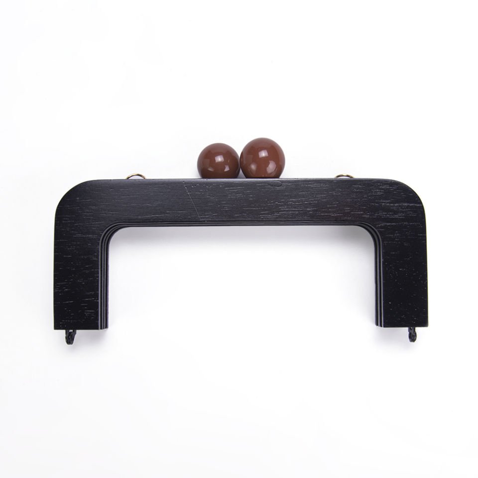 DİKDÖRTGEN BONCUKLU MIKNATISLI BURS 20 CM SİYAH