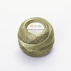 YARNART TULIP - IŞILTILI DANTEL İPİ KÜF YEŞİLİ - 423