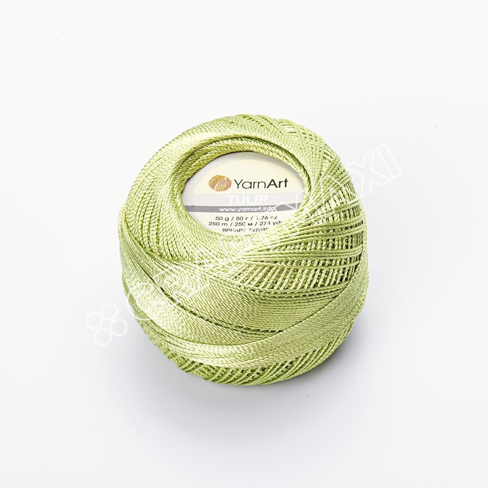 YARNART TULIP - IŞILTILI DANTEL İPİ FISTIK YEŞİLİ - 424