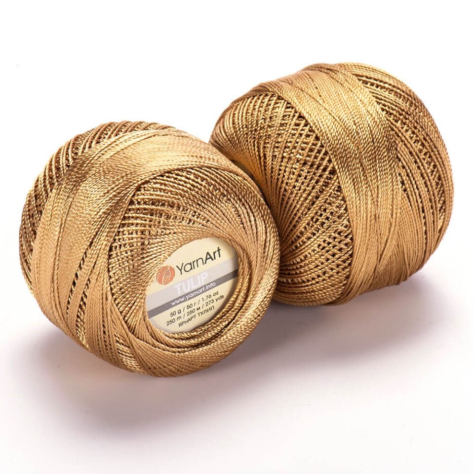 YARNART TULIP - IŞILTILI DANTEL İPİ TEN RENGİ - 428