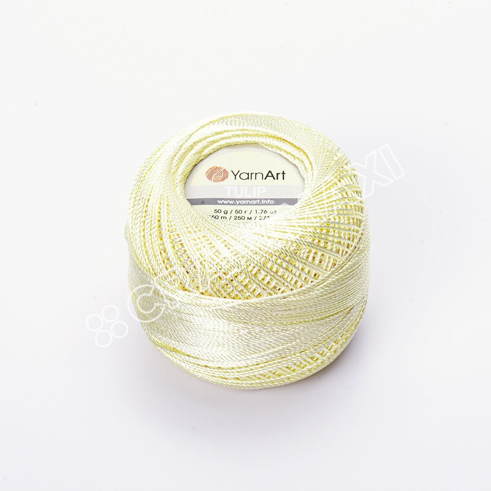 YARNART TULIP - IŞILTILI DANTEL İPİ AÇIK KREM - 437