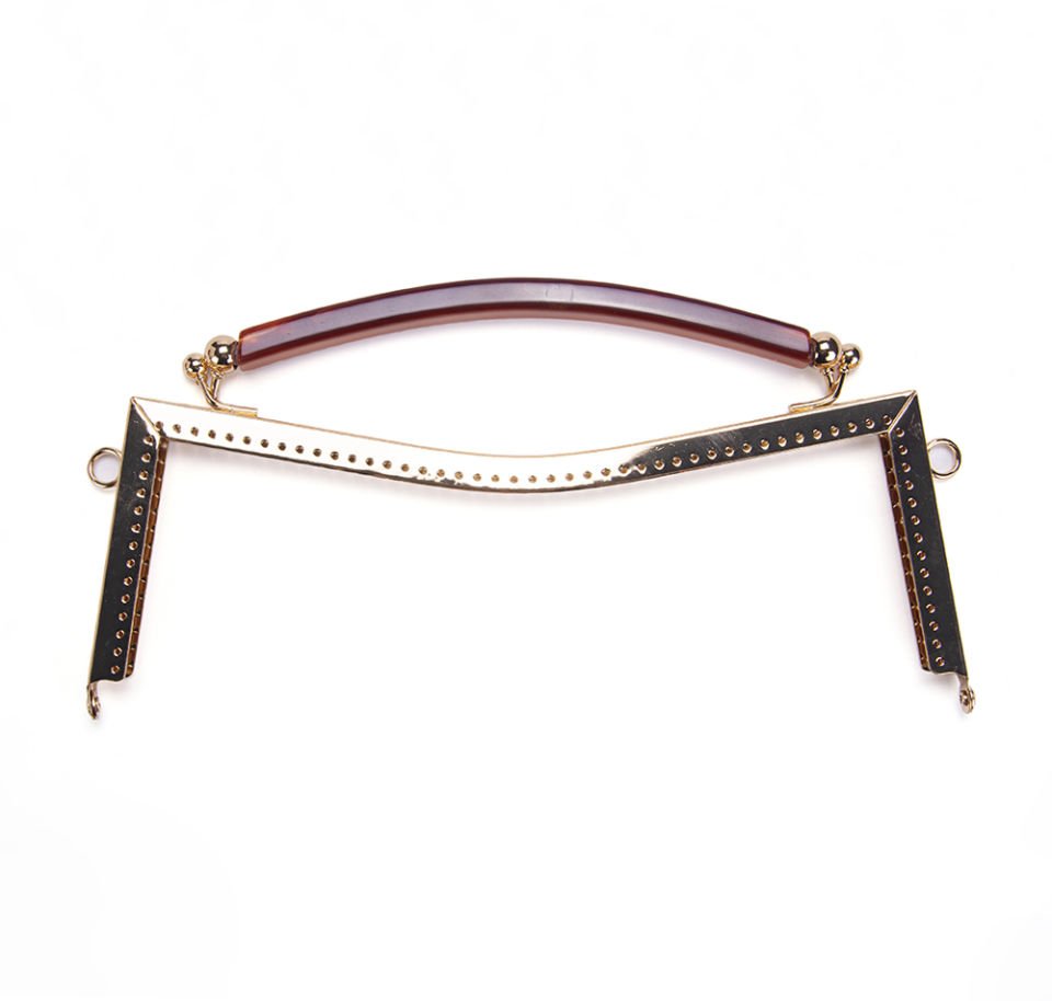 AKRİLİK SAPLI METAL BURS 25 CM GOLD