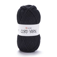 YARNART CORD YARN - AKSESUAR EL ÖRGÜ İPİ SİYAH - 750