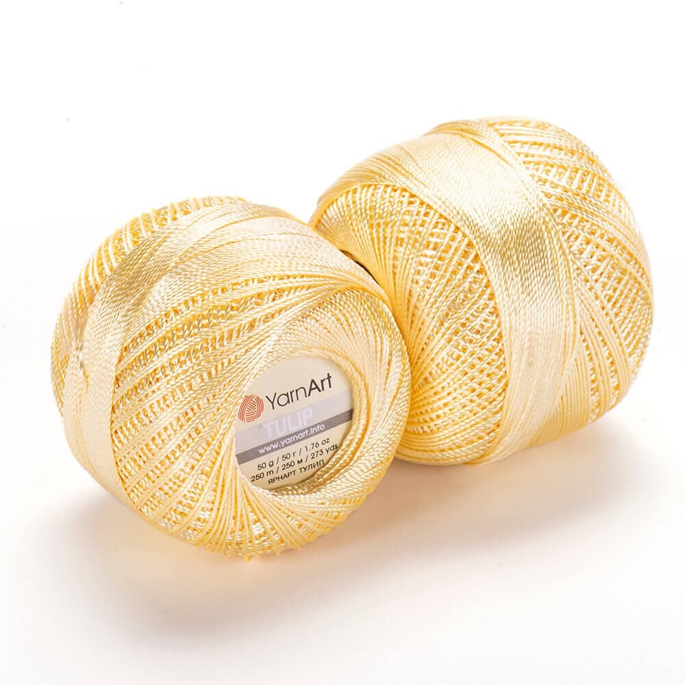 YARNART TULIP - IŞILTILI DANTEL İPİ SARI - 463