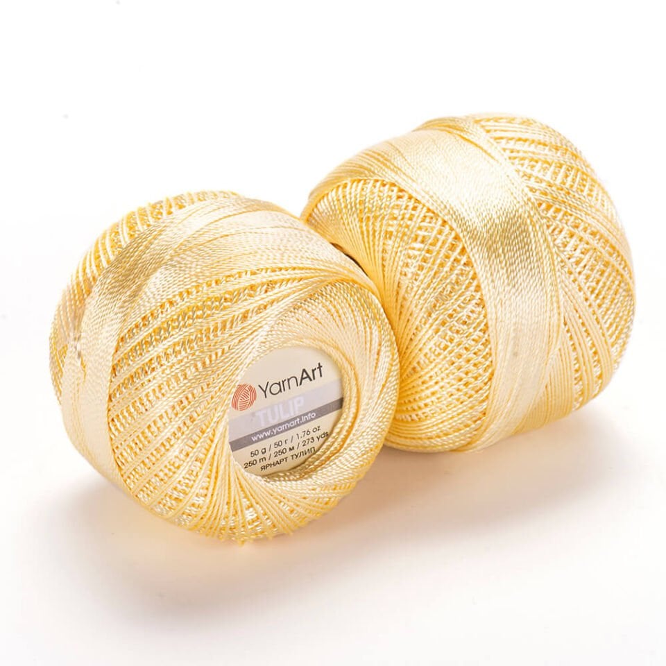 YARNART TULIP - IŞILTILI DANTEL İPİ SARI - 463