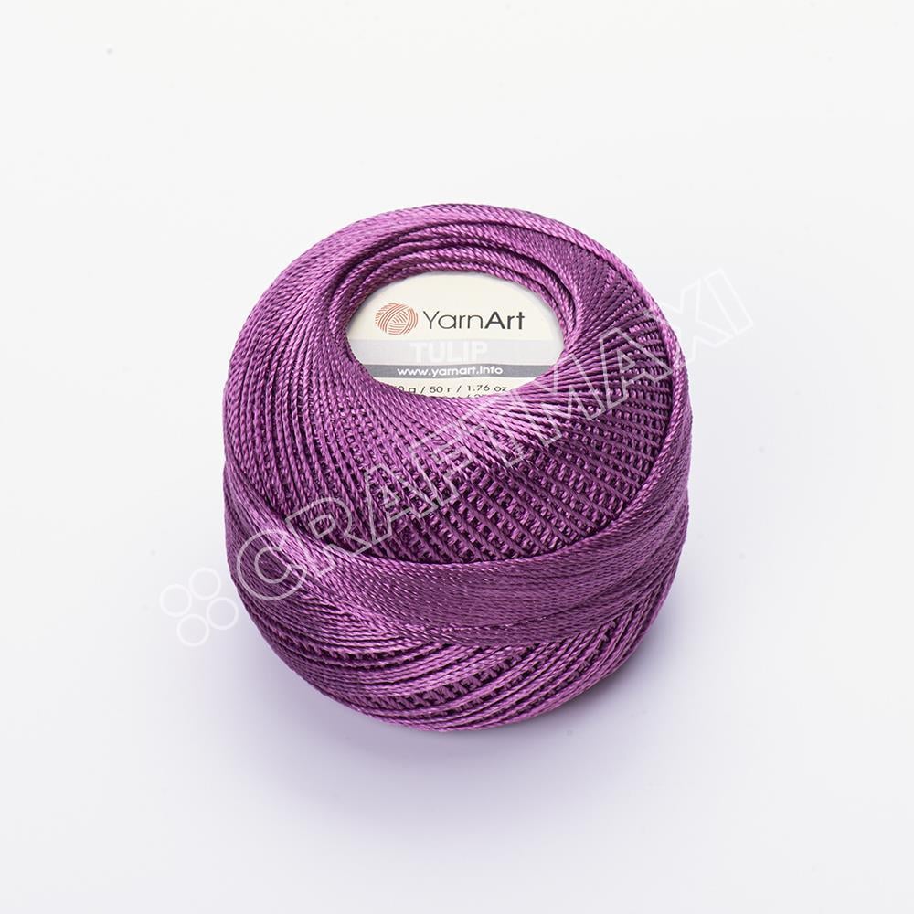 YARNART TULIP - IŞILTILI DANTEL İPİ MÜRDÜM - 467