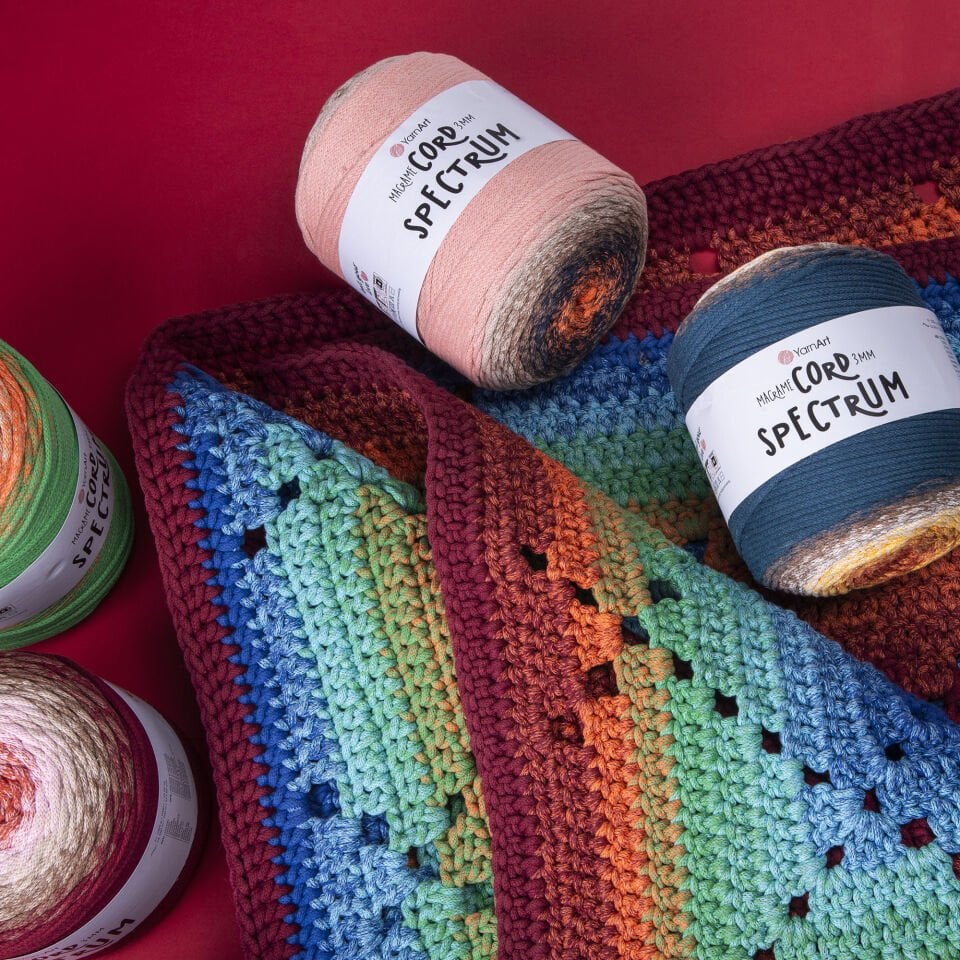 YARNART MACRAME CORD 3 MM SPECTRUM - MAKROME İPİ