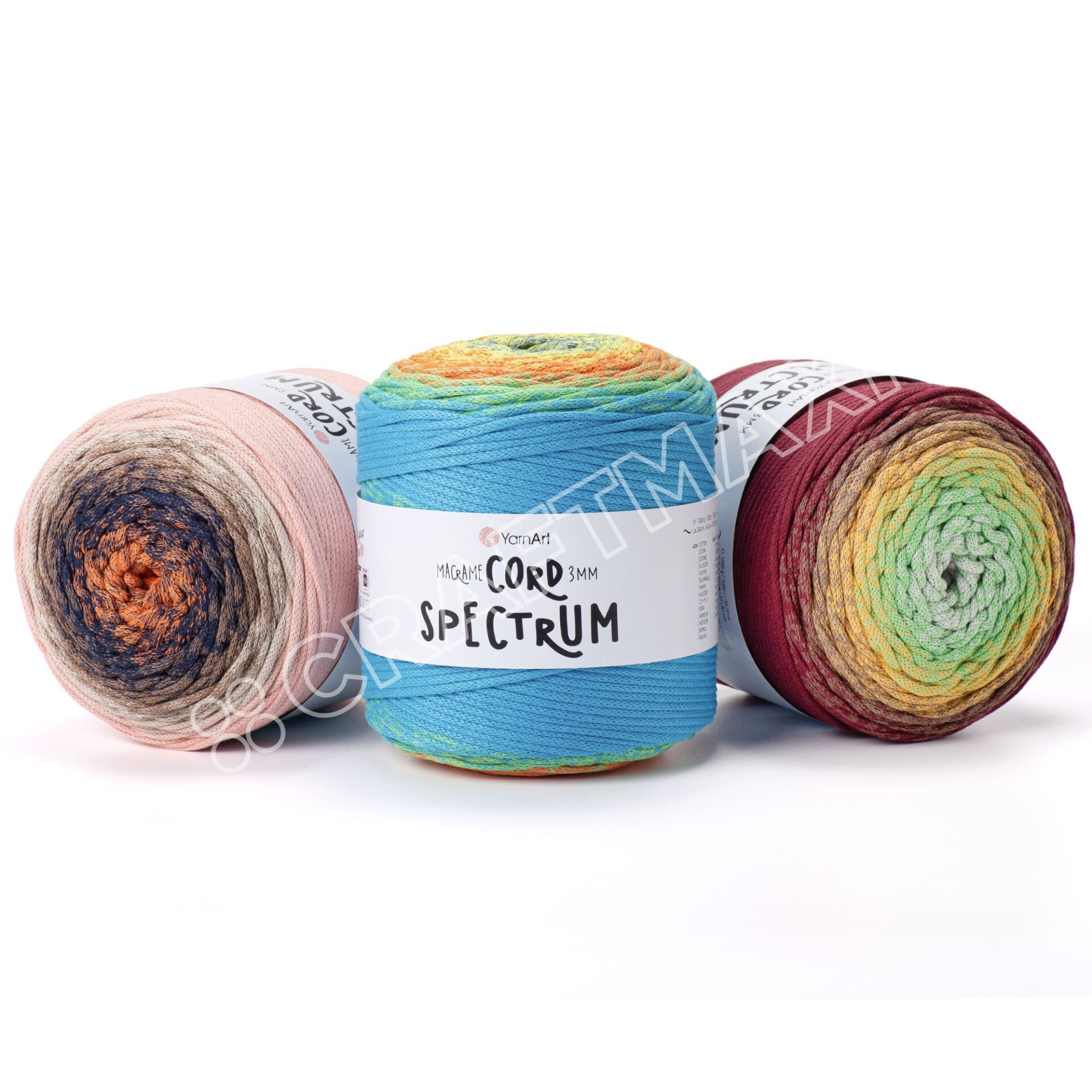 YARNART MACRAME CORD 3 MM SPECTRUM - MAKROME İPİ