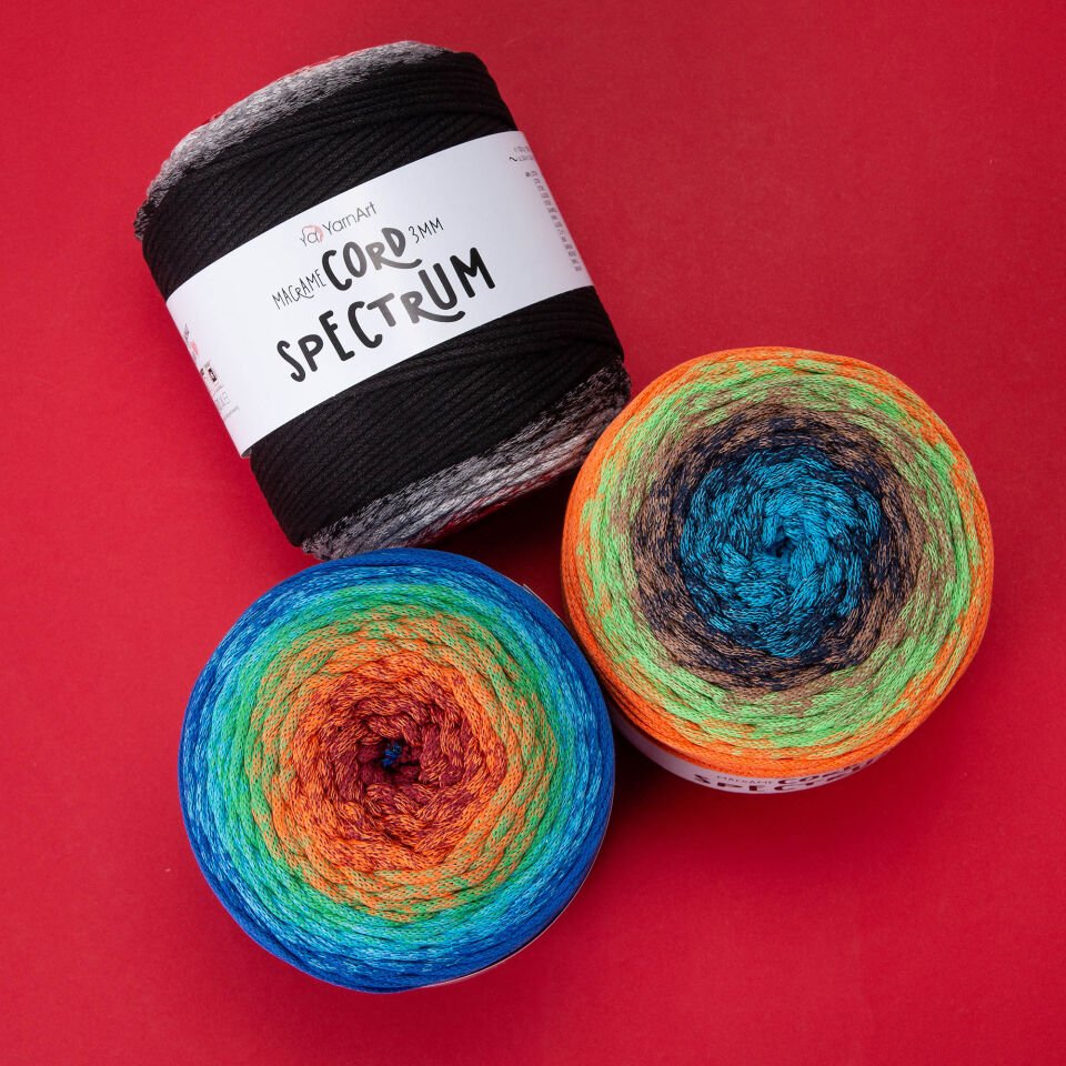 YARNART MACRAME CORD 3 MM SPECTRUM - MAKROME İPİ