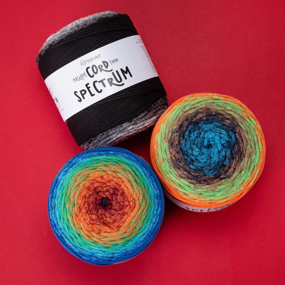 YARNART MACRAME CORD 3 MM SPECTRUM - MAKROME İPİ