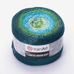 YARNART FLOWERS MOONLIGHT - SİMLİ, EBRULİ EL ÖRGÜ İPİ EBRULİ - 3256