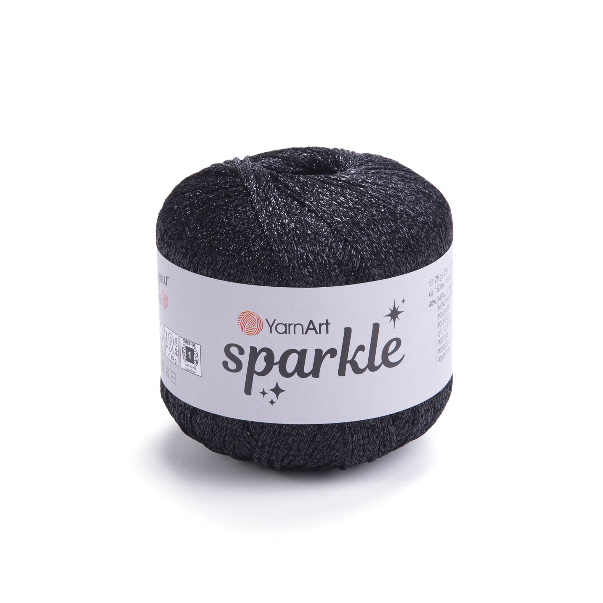 YARNART SPARKLE - ÖRGÜ İPİ SİYAH - 1360