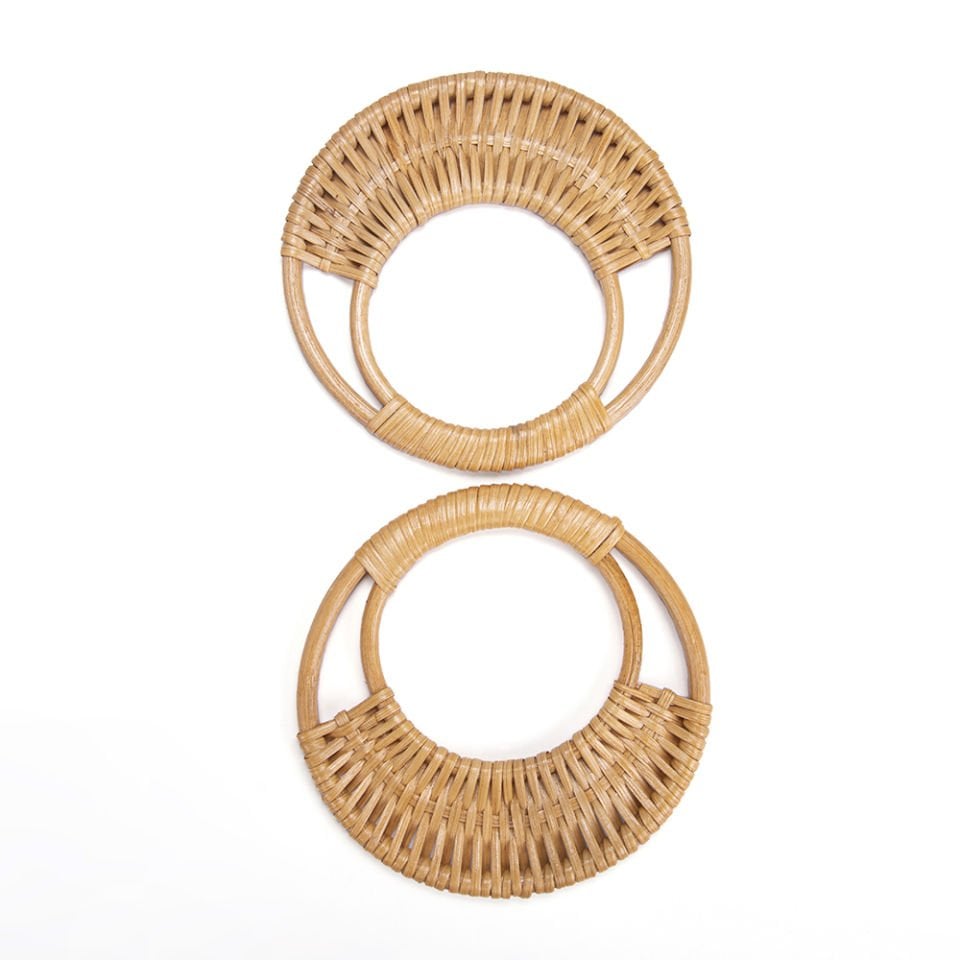 AY MODEL BAMBU ÇANTA SAPI 17 CM - 2 ADET KREM