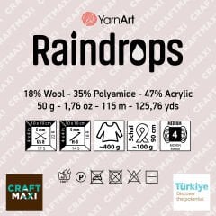 YARNART RAINDROPS - EBRULİ EL ÖRGÜ İPİ