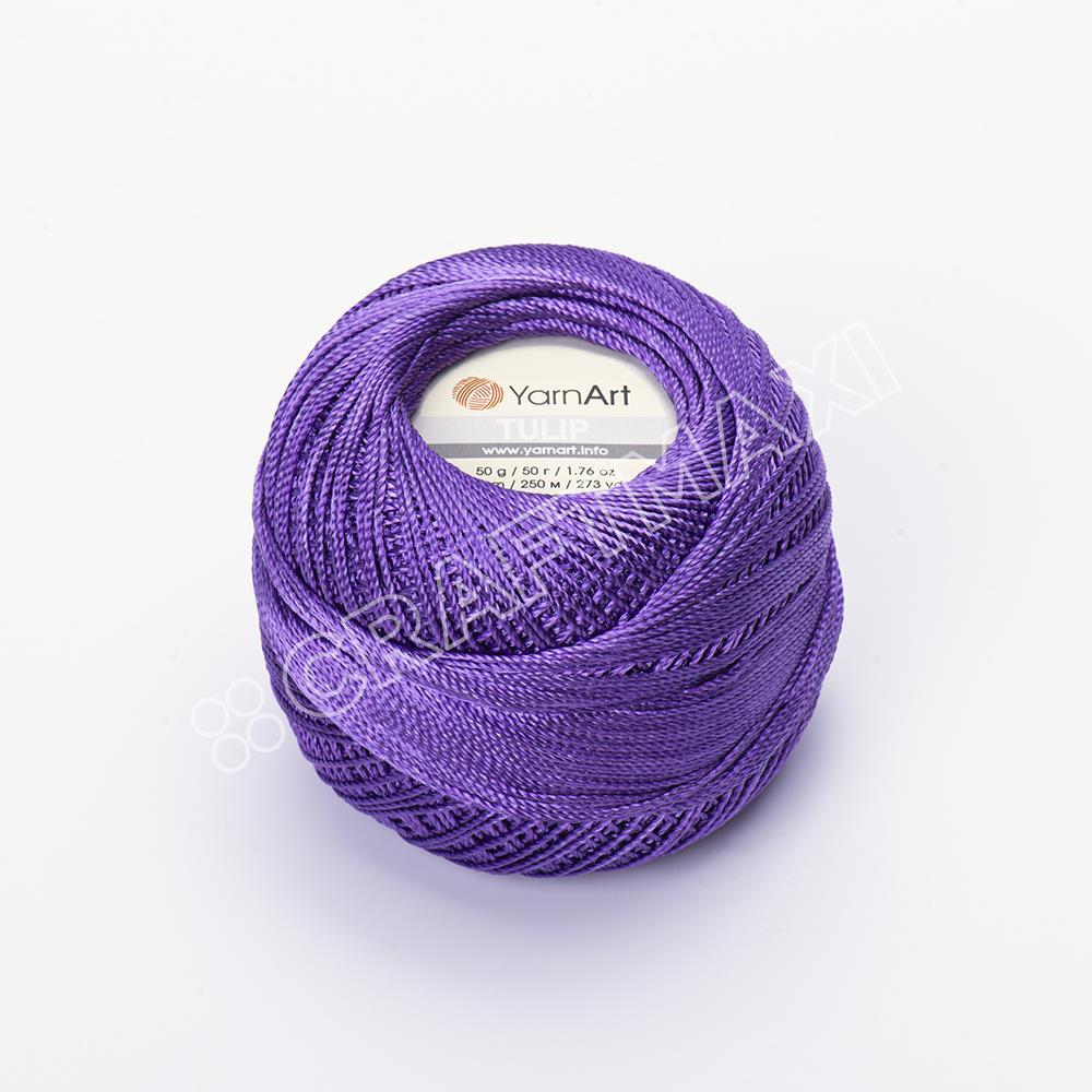 YARNART TULIP - IŞILTILI DANTEL İPİ MOR - 478