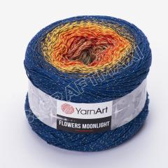 YARNART FLOWERS MOONLIGHT - SİMLİ, EBRULİ EL ÖRGÜ İPİ EBRULİ - 3258