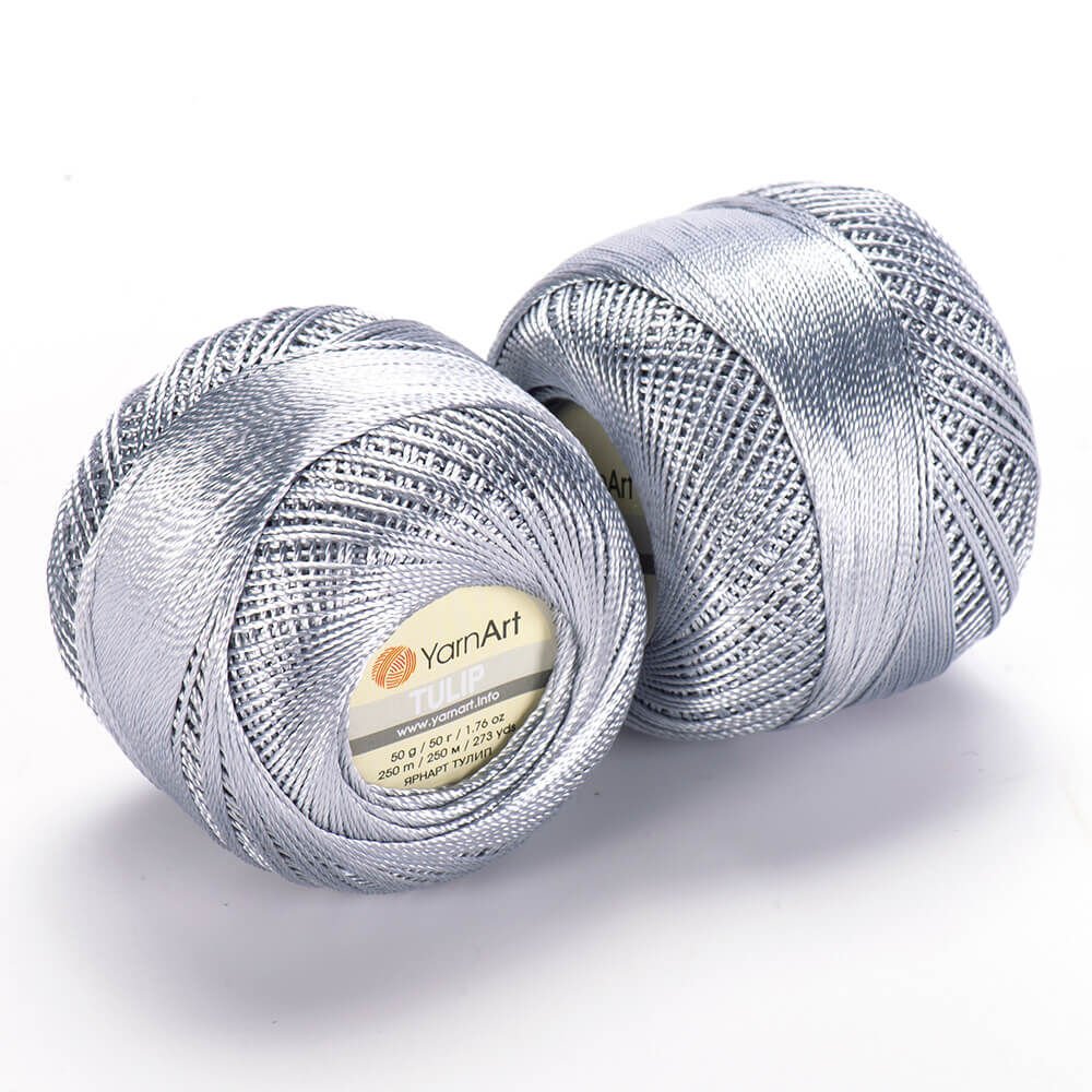 YARNART TULIP - IŞILTILI DANTEL İPİ GRİ - 479