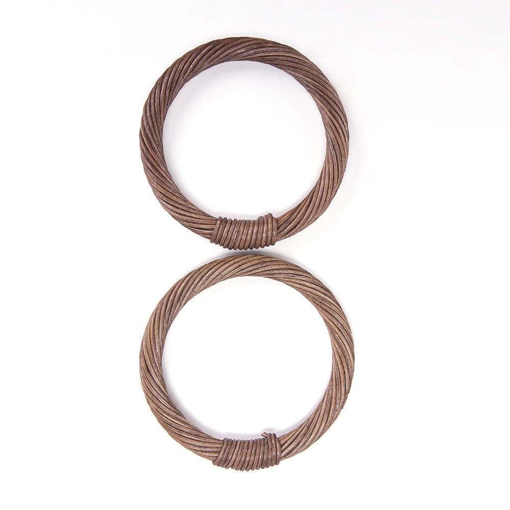 RATTAN BAMBU ÇANTA SAPI 10 CM - 2 ADET KAHVERENGİ