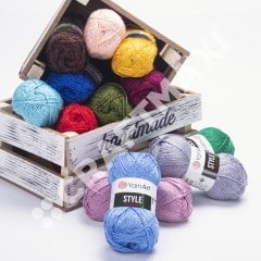 YARNART STYLE - PARLAK EL ÖRGÜ İPİ SAKS MAVİSİ - 678