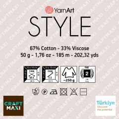YARNART STYLE - PARLAK EL ÖRGÜ İPİ SAKS MAVİSİ - 678