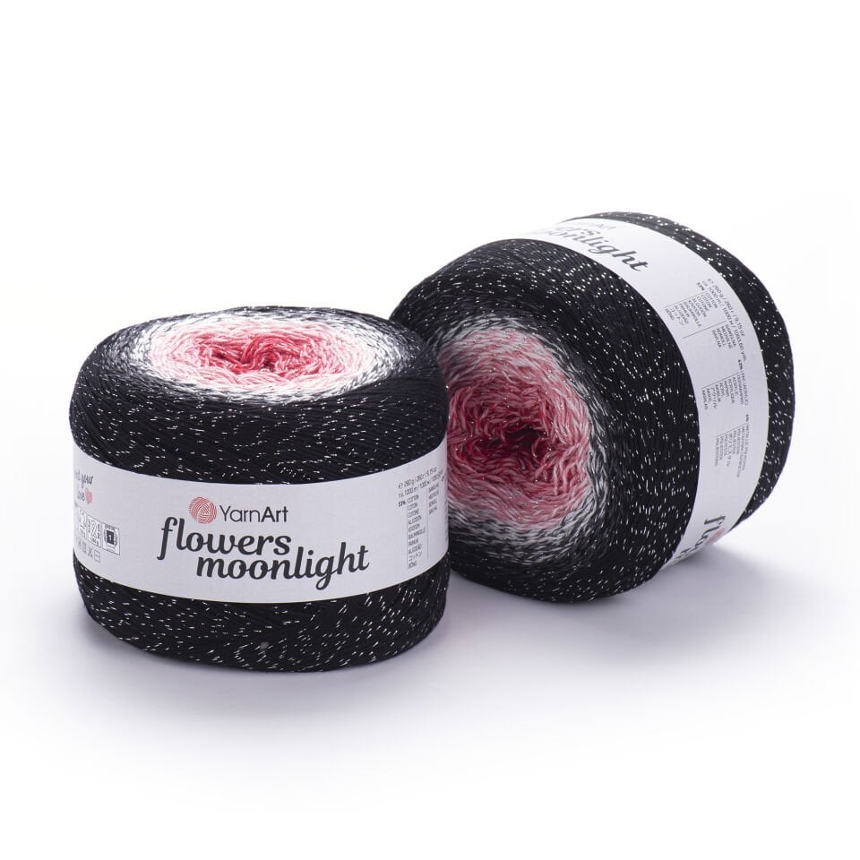 YARNART FLOWERS MOONLIGHT - SİMLİ, EBRULİ EL ÖRGÜ İPİ EBRULİ - 3260