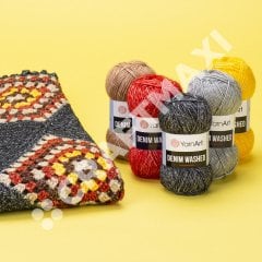 YARNART DENIM WASHED - MELANJ EL ÖRGÜ İPİ PEMBE - 905