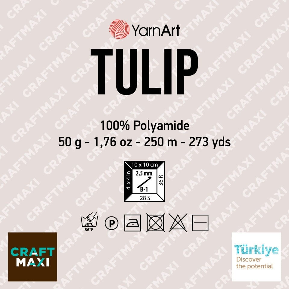 YARNART TULIP - EBRULİ, IŞILTILI DANTEL İPİ