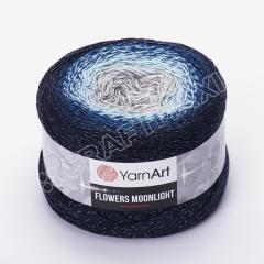YARNART FLOWERS MOONLIGHT - SİMLİ, EBRULİ EL ÖRGÜ İPİ EBRULİ - 3261