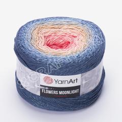 YARNART FLOWERS MOONLIGHT - SİMLİ, EBRULİ EL ÖRGÜ İPİ EBRULİ - 3262