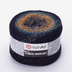 YARNART FLOWERS MOONLIGHT - SİMLİ, EBRULİ EL ÖRGÜ İPİ EBRULİ - 3263